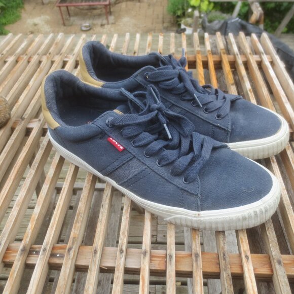 Levi's Red Tab Blue Canvas Casual Sneaker Shoes - Size 10 Men's. - Picture 5 of 14